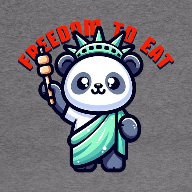 parody panda liberty statue by Dracoola